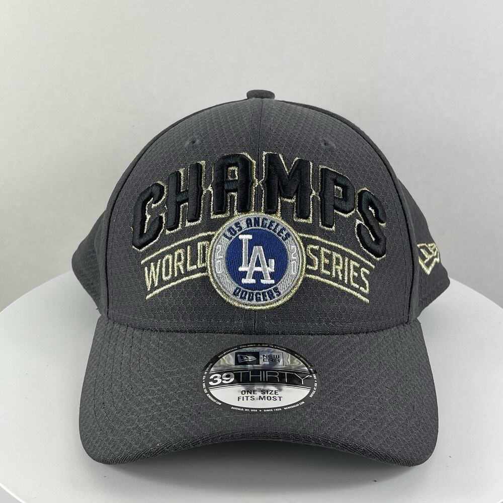 LA Dodgers New Era 2020 WS Champions Cap One Size Fits Grey